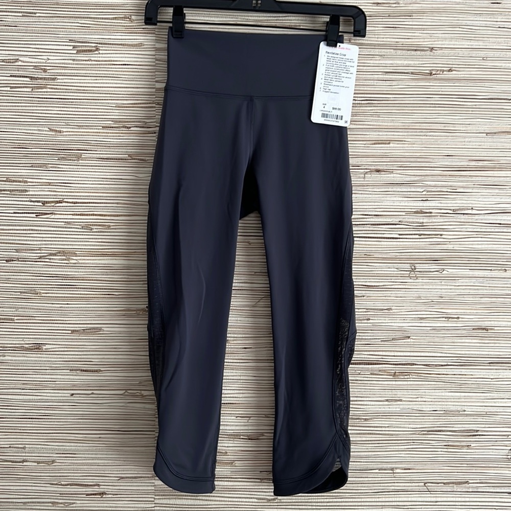 Lululemon High Rise Grey Leggings Tights Yoga Athletic Sport Pant Womens 4 S